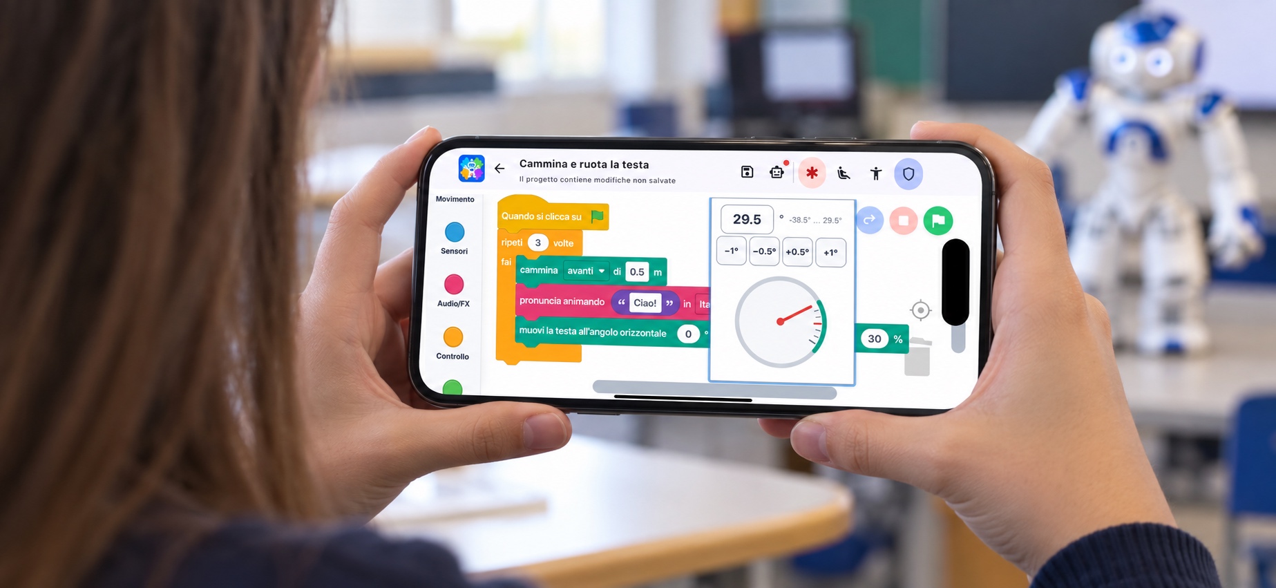 Blockly iPhone app for the NAO robot
