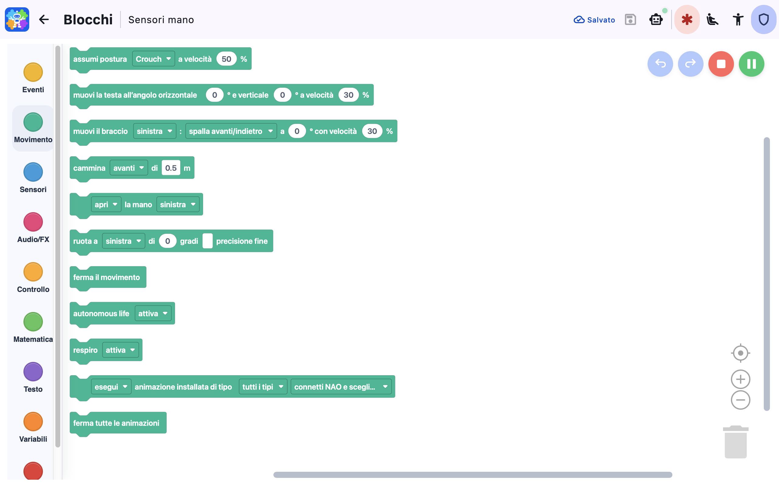 nao motion blocks